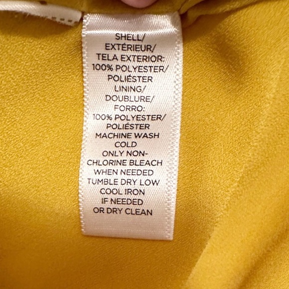 LOFT Skirt Yellow Pleated Mini Size Zipper Ann Taylor Size 0 - Picture 6 of 8